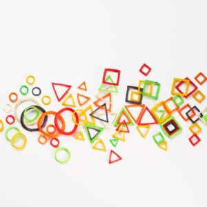Cialde decorative a forma di cerchio, quadrato e triangolo